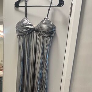 Metallic Silver Dress